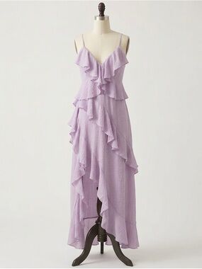 H&M romantic coquette lavender ruffle dress M